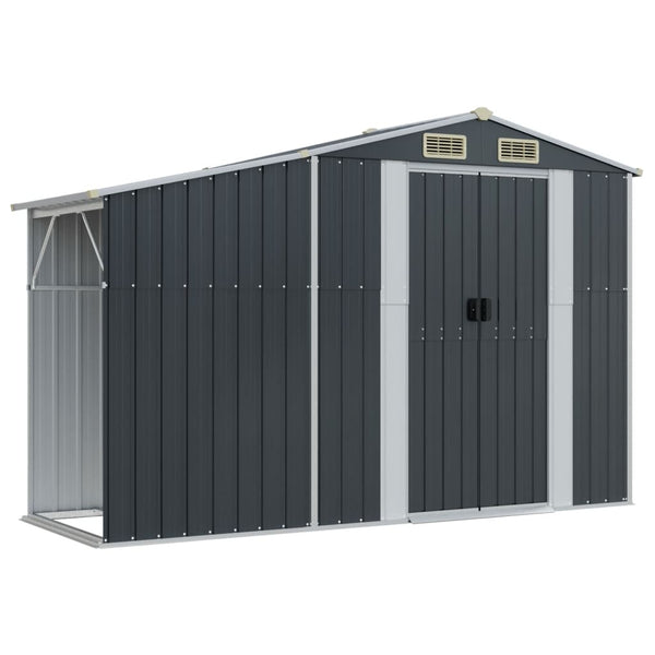 vidaXL Tool Shed Anthracite 277x279x179 cm Galvanized Steel