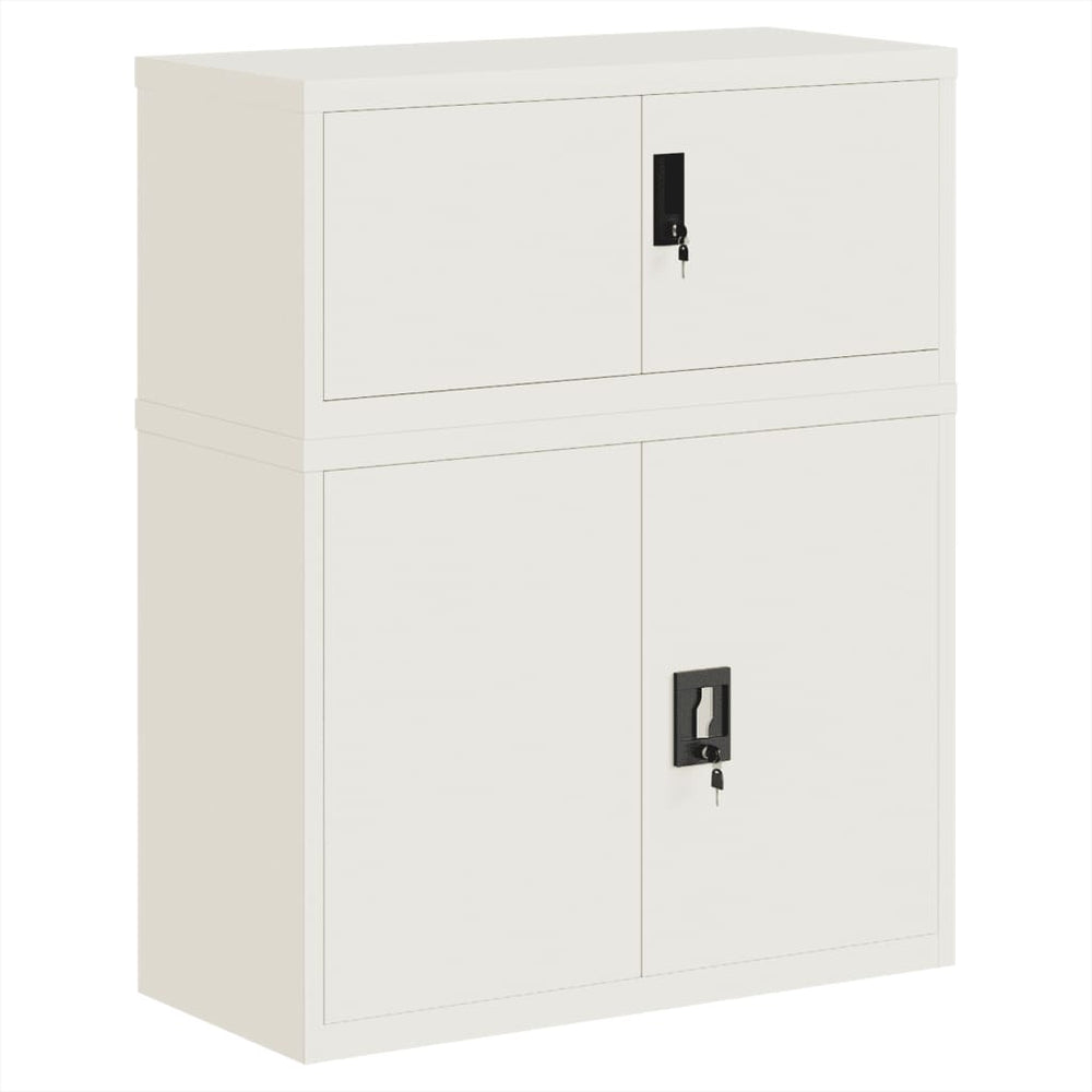 vidaXL Filing Cabinet White 90x40x110 cm Steel