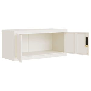 vidaXL Filing Cabinet White 90x40x110 cm Steel