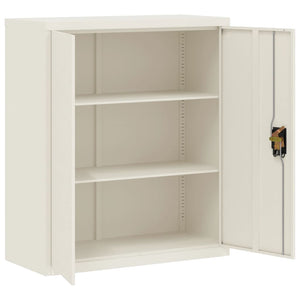 vidaXL Filing Cabinet White 90x40x145 cm Steel
