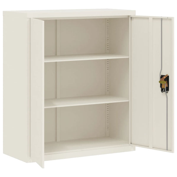 vidaXL Filing Cabinet White 90x40x145 cm Steel