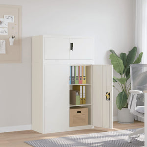 vidaXL Filing Cabinet White 90x40x145 cm Steel