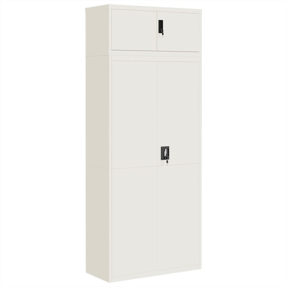 vidaXL Filing Cabinet White 90x40x220 cm Steel