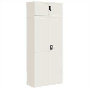 vidaXL Filing Cabinet White 90x40x220 cm Steel