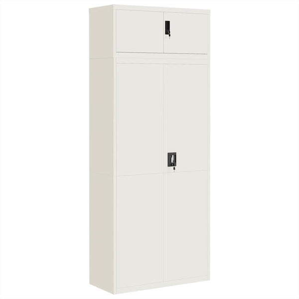 vidaXL Filing Cabinet White 90x40x220 cm Steel