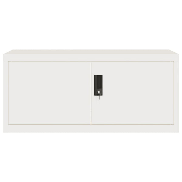 vidaXL Filing Cabinet White 90x40x220 cm Steel