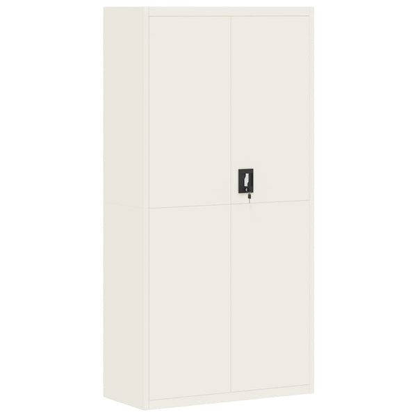 vidaXL Filing Cabinet White 90x40x220 cm Steel