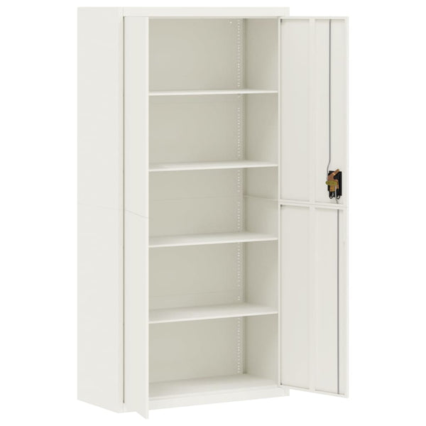 vidaXL Filing Cabinet White 90x40x220 cm Steel