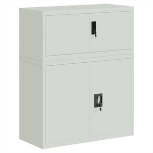 vidaXL Filing Cabinet Light Gray 90x40x110 cm Steel