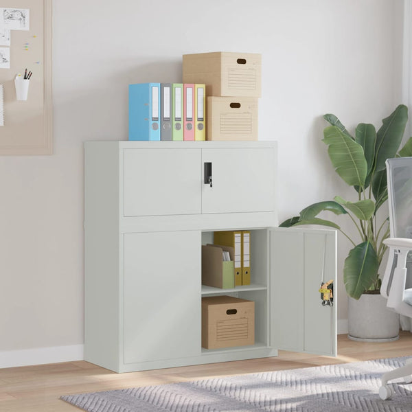 vidaXL Filing Cabinet Light Gray 90x40x110 cm Steel
