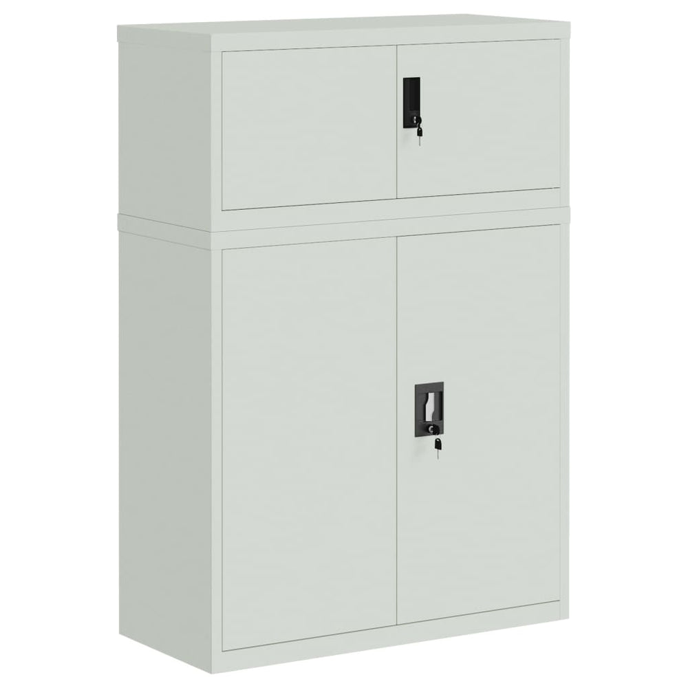 vidaXL Filing Cabinet Light Grey 90x40x130 cm Steel