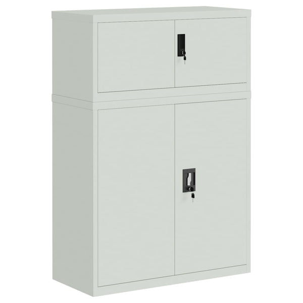 vidaXL Filing Cabinet Light Grey 90x40x130 cm Steel