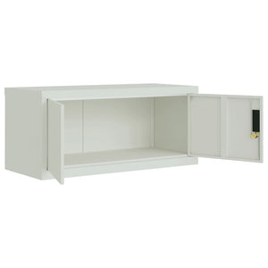 vidaXL Filing Cabinet Light Grey 90x40x130 cm Steel