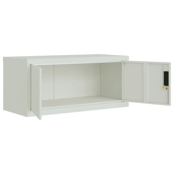 vidaXL Filing Cabinet Light Grey 90x40x130 cm Steel