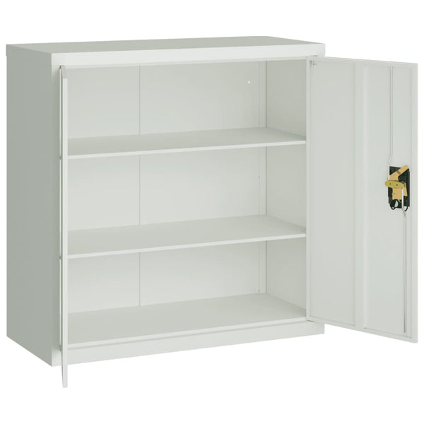 vidaXL Filing Cabinet Light Grey 90x40x130 cm Steel