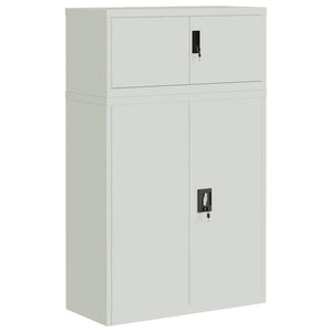 vidaXL Filing Cabinet Light Gray 90x40x145 cm Steel