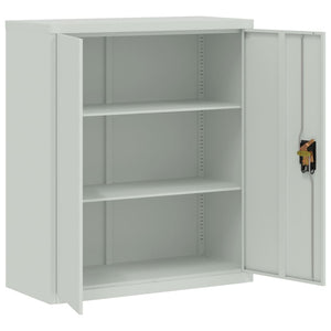 vidaXL Filing Cabinet Light Gray 90x40x145 cm Steel