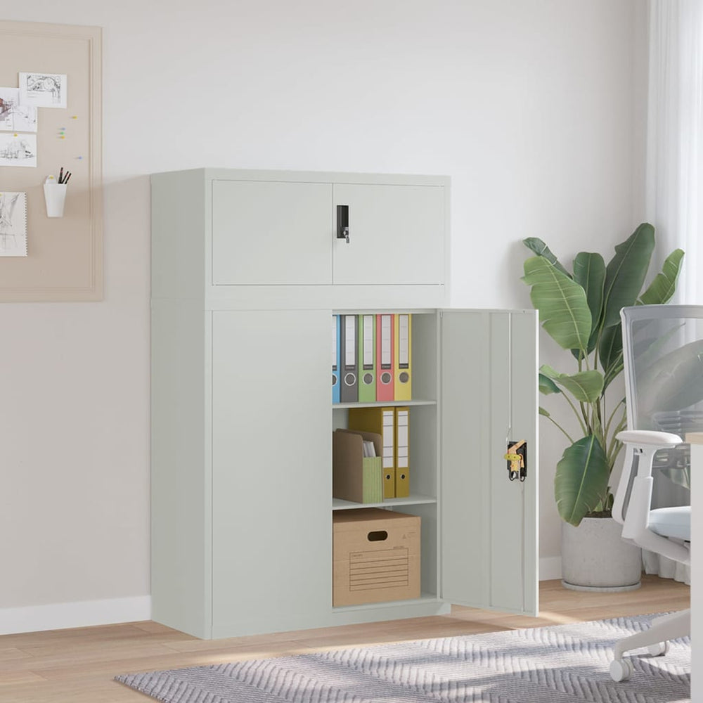 vidaXL Filing Cabinet Light Gray 90x40x145 cm Steel