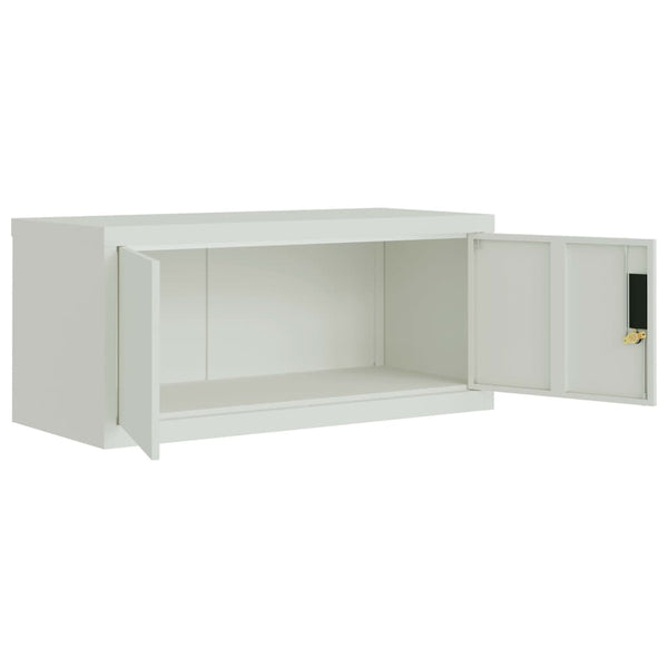 vidaXL Filing Cabinet Light Grey 90x40x180 cm Steel