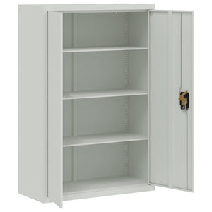vidaXL Filing Cabinet Light Grey 90x40x180 cm Steel