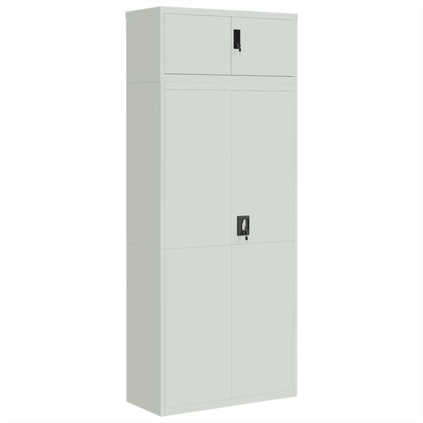 vidaXL Filing Cabinet Light Gray 90x40x220 cm Steel
