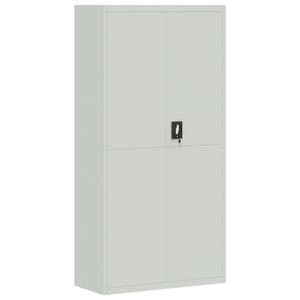 vidaXL Filing Cabinet Light Gray 90x40x220 cm Steel