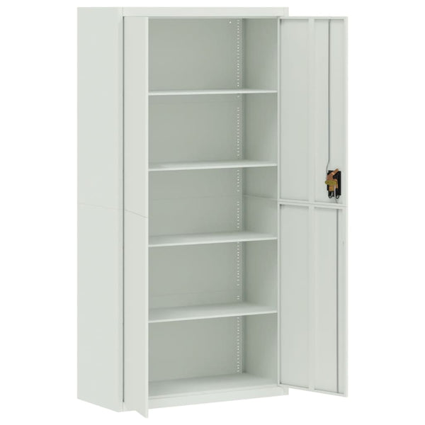 vidaXL Filing Cabinet Light Gray 90x40x220 cm Steel