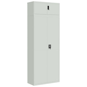 vidaXL Filing Cabinet Light Grey 90x40x240 cm Steel