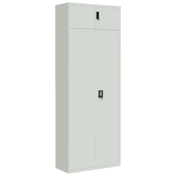 vidaXL Filing Cabinet Light Grey 90x40x240 cm Steel