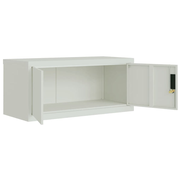 vidaXL Filing Cabinet Light Grey 90x40x240 cm Steel