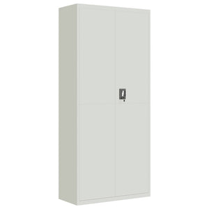 vidaXL Filing Cabinet Light Grey 90x40x240 cm Steel