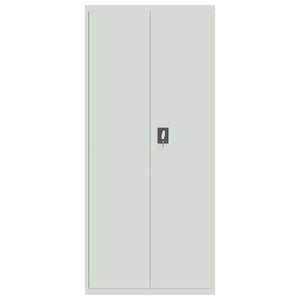 vidaXL Filing Cabinet Light Grey 90x40x240 cm Steel