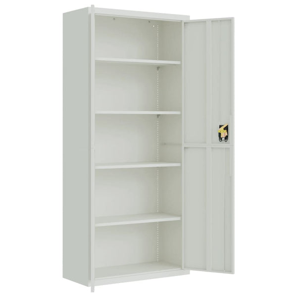 vidaXL Filing Cabinet Light Grey 90x40x240 cm Steel