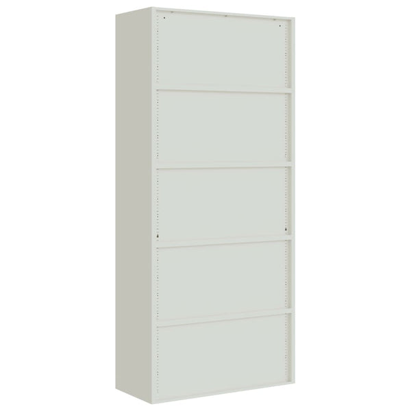 vidaXL Filing Cabinet Light Grey 90x40x240 cm Steel