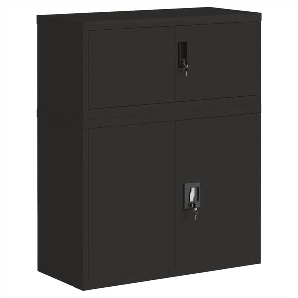 vidaXL Filing Cabinet Black 90x40x110 cm Steel