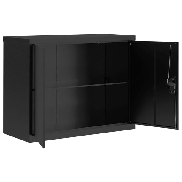 vidaXL Filing Cabinet Black 90x40x110 cm Steel
