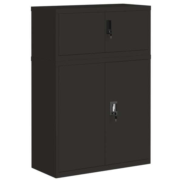 vidaXL Filing Cabinet Black 90x40x130 cm Steel