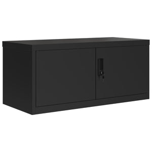 vidaXL Filing Cabinet Black 90x40x130 cm Steel