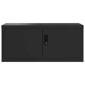 vidaXL Filing Cabinet Black 90x40x130 cm Steel