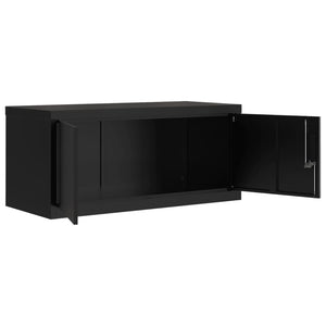 vidaXL Filing Cabinet Black 90x40x130 cm Steel