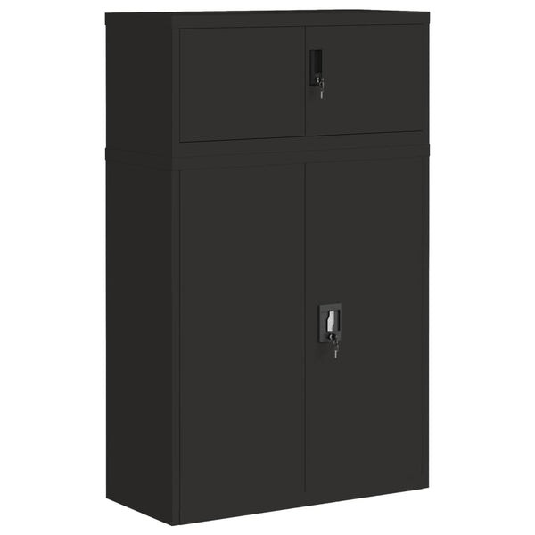 vidaXL Filing Cabinet Black 90x40x145 cm Steel