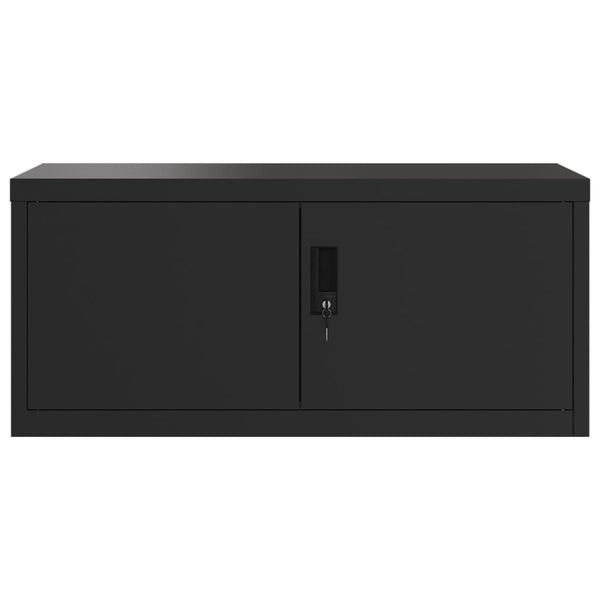 vidaXL Filing Cabinet Black 90x40x145 cm Steel