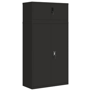 vidaXL Filing Cabinet Black 90x40x180 cm Steel