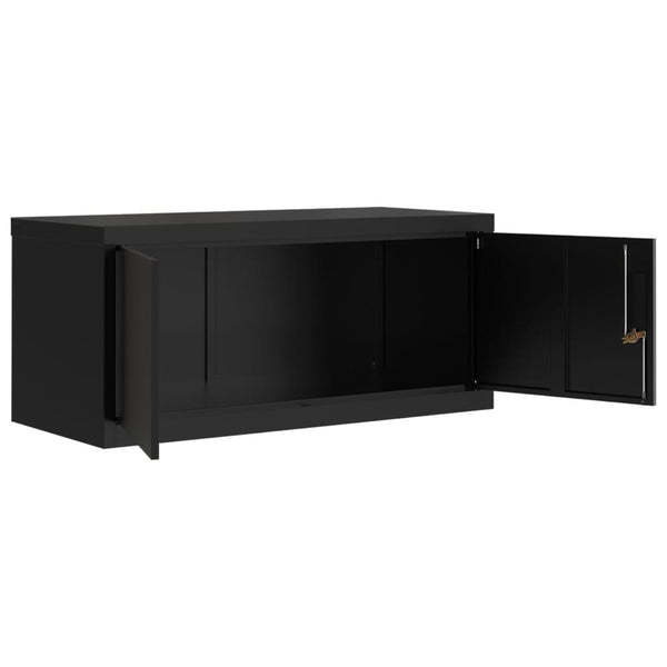 vidaXL Filing Cabinet Black 90x40x180 cm Steel