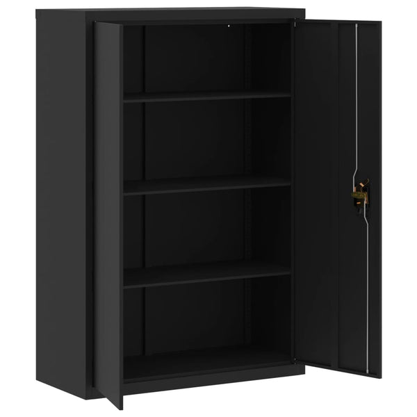 vidaXL Filing Cabinet Black 90x40x180 cm Steel