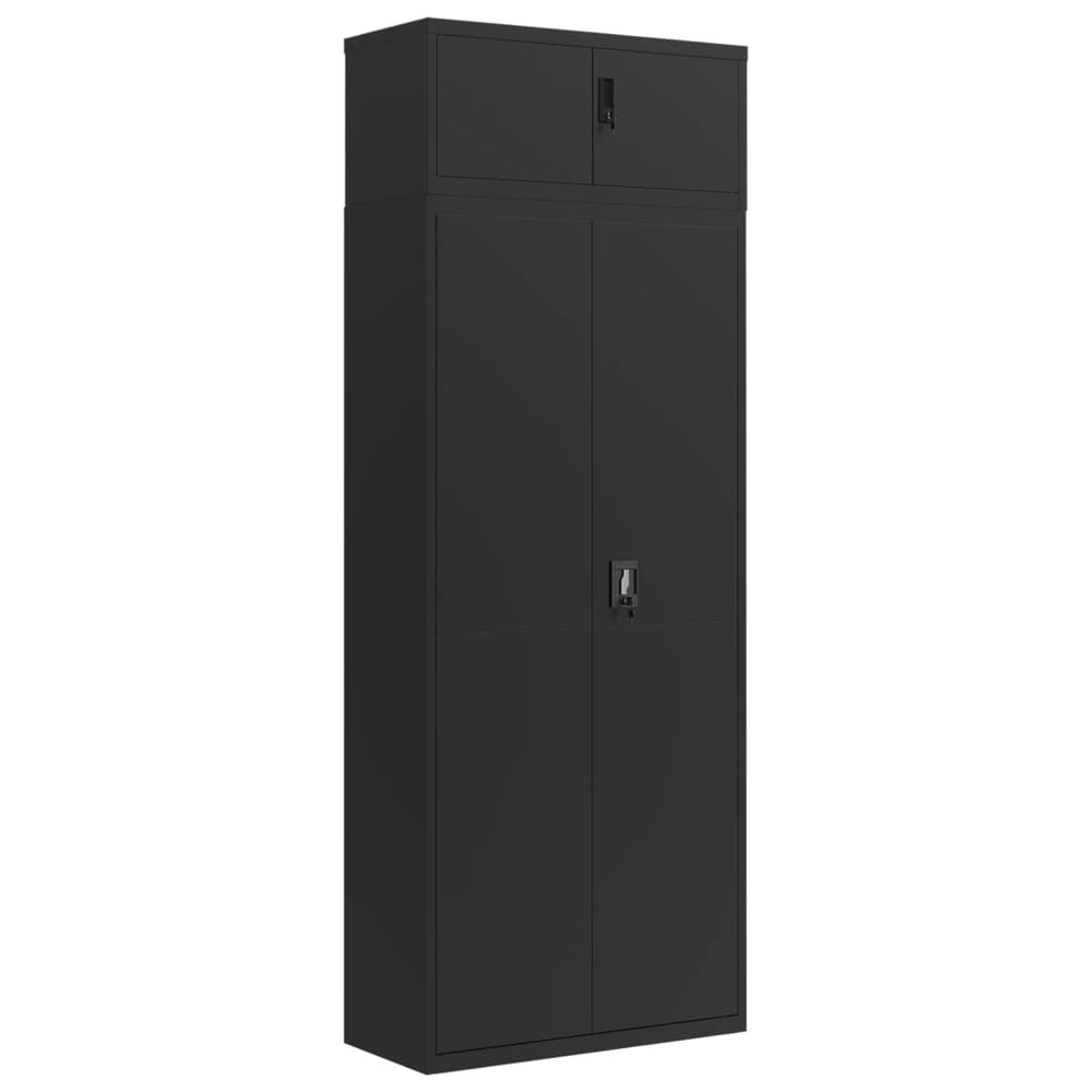 vidaXL Filing Cabinet Black 90x40x240 cm Steel