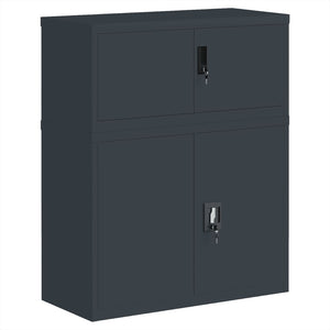 vidaXL Filing Cabinet Anthracite 90x40x110 cm Steel