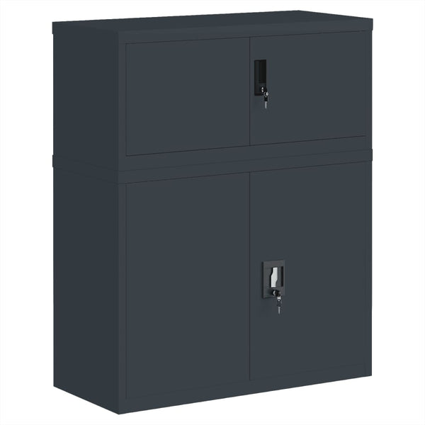 vidaXL Filing Cabinet Anthracite 90x40x110 cm Steel