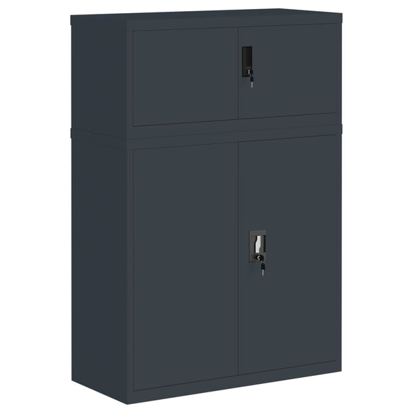 vidaXL Filing Cabinet Anthracite 90x40x130 cm Steel