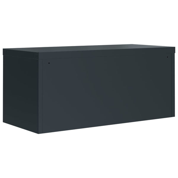 vidaXL Filing Cabinet Anthracite 90x40x130 cm Steel